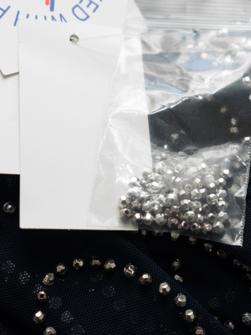 Betsy & Adam - Beaded Sleeve Draped Dress - Picture 14 of 14